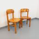 Set of 2 vintage Scandinavian chairs by Rainer Daumiller in pine from the 1960s.