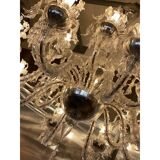 Contemporary "ca rezzonico" with flowers and leaves murano glass chandelier