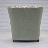 1970s, Danish relax armchair, green furniture velour, original condition.