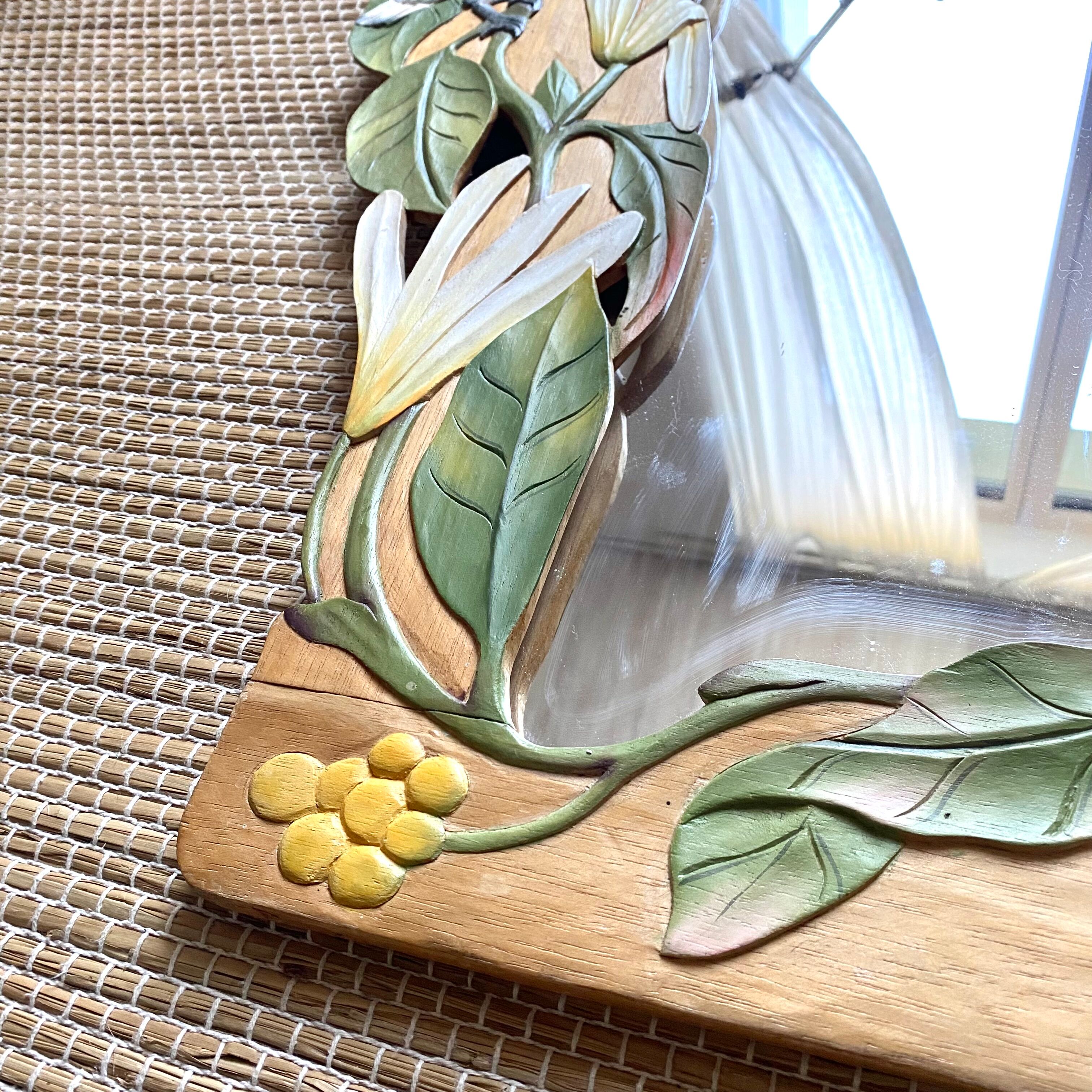 Exotic vintage mirror