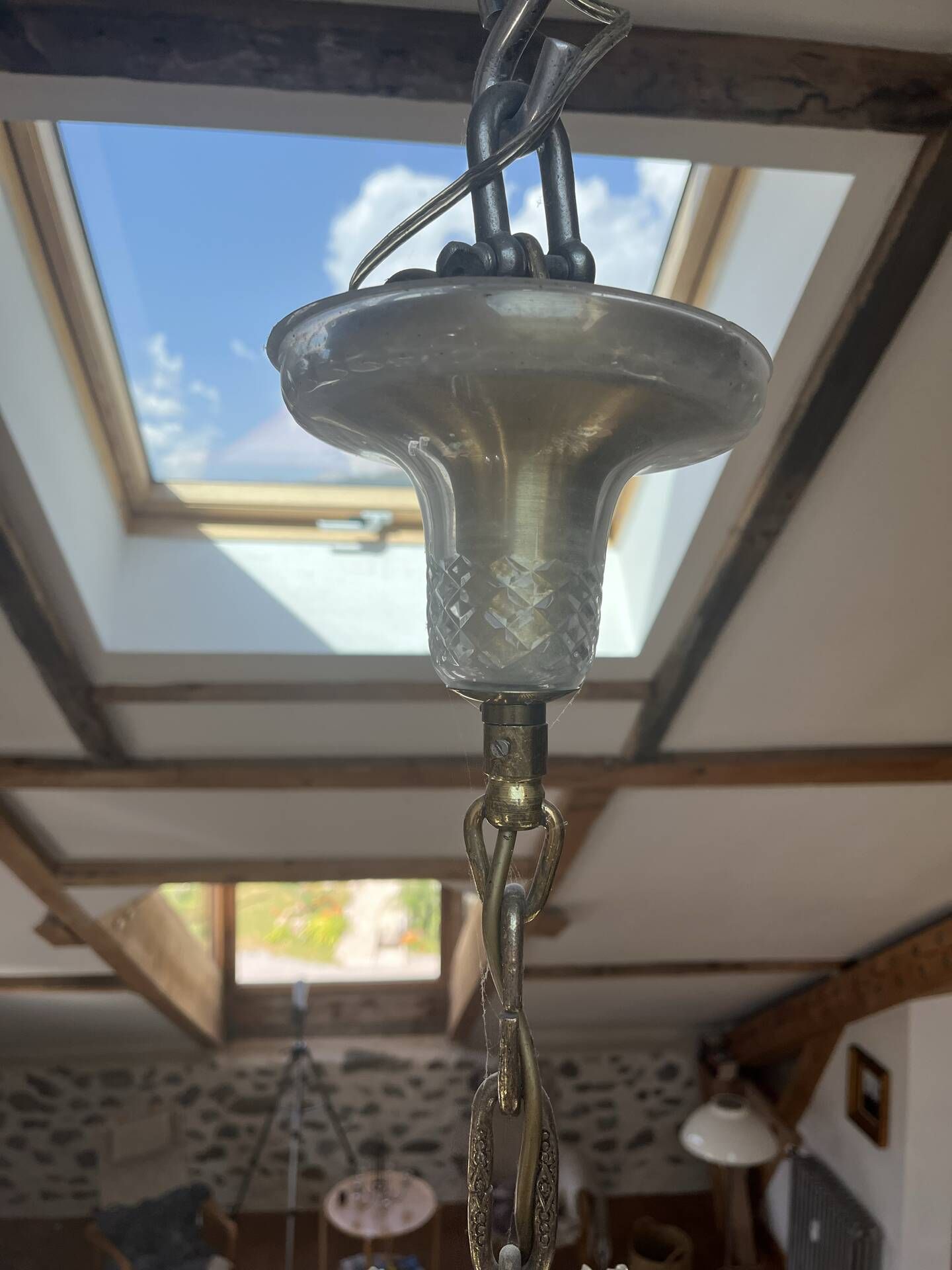 Grand Italian chandelier in Murano style – 24 lights – glass and crystal