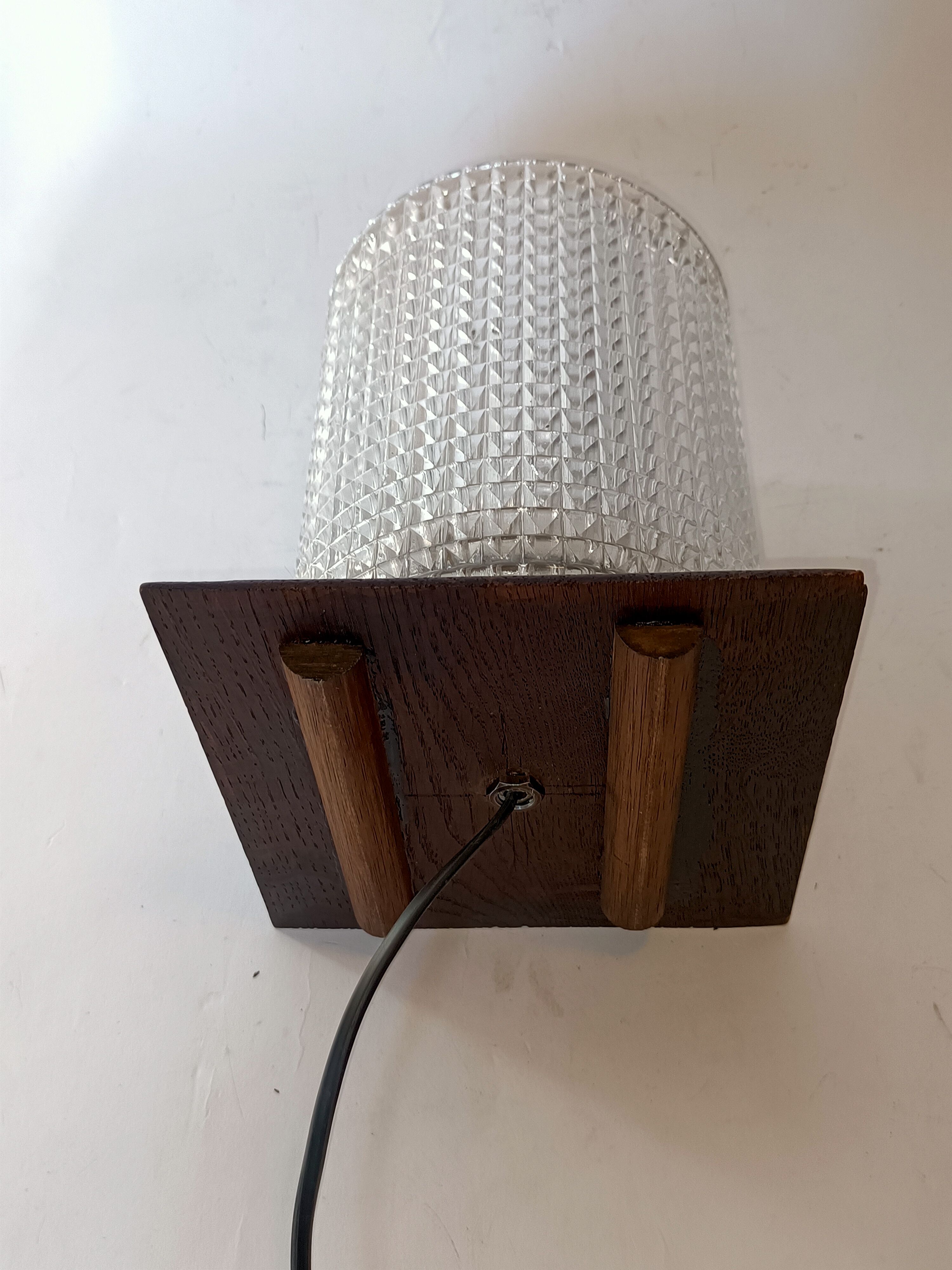 Oak night light lamp 1940/1950