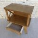 Light wood bedside table with crossbars, around 1960.