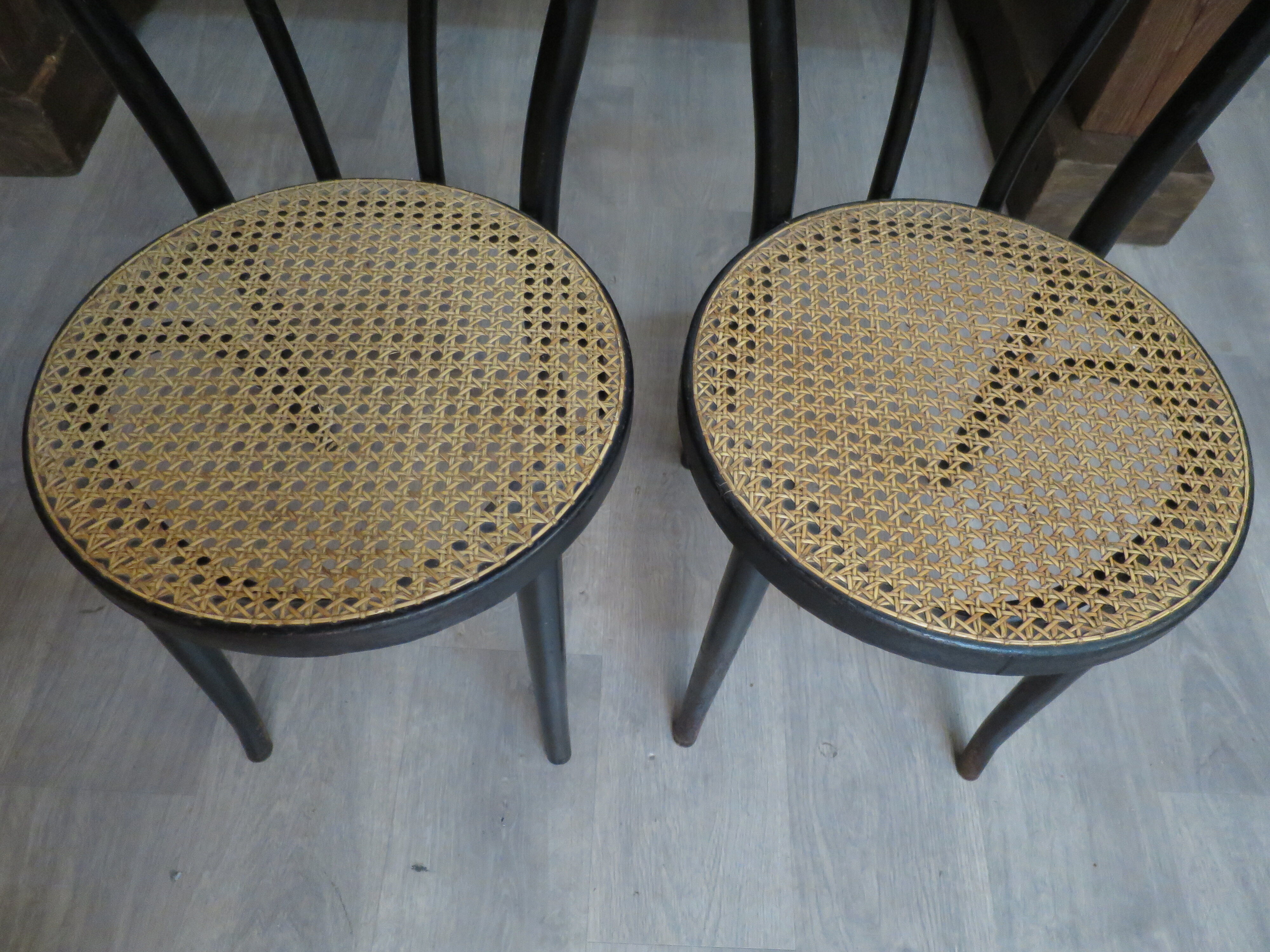 Pair of chairs bentwood black