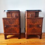 Pair of art deco bedside tables