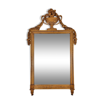 Miroir en bois naturel Style Louis XVI Epoque XIXeme