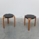 Important pair of 'X602' stools by Alvar Aalto for Artek, 1954