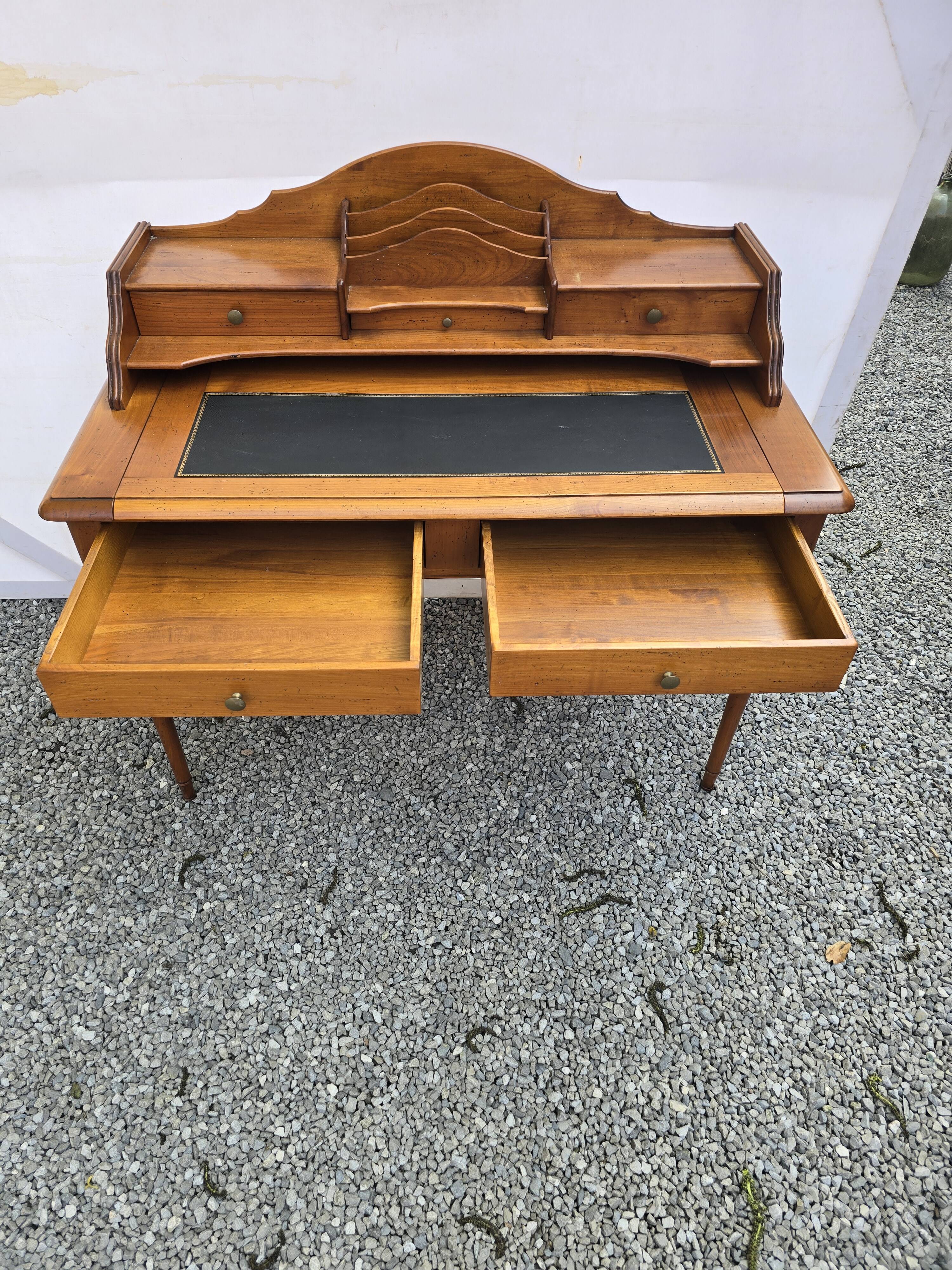 Solid cherry desk with sliding top