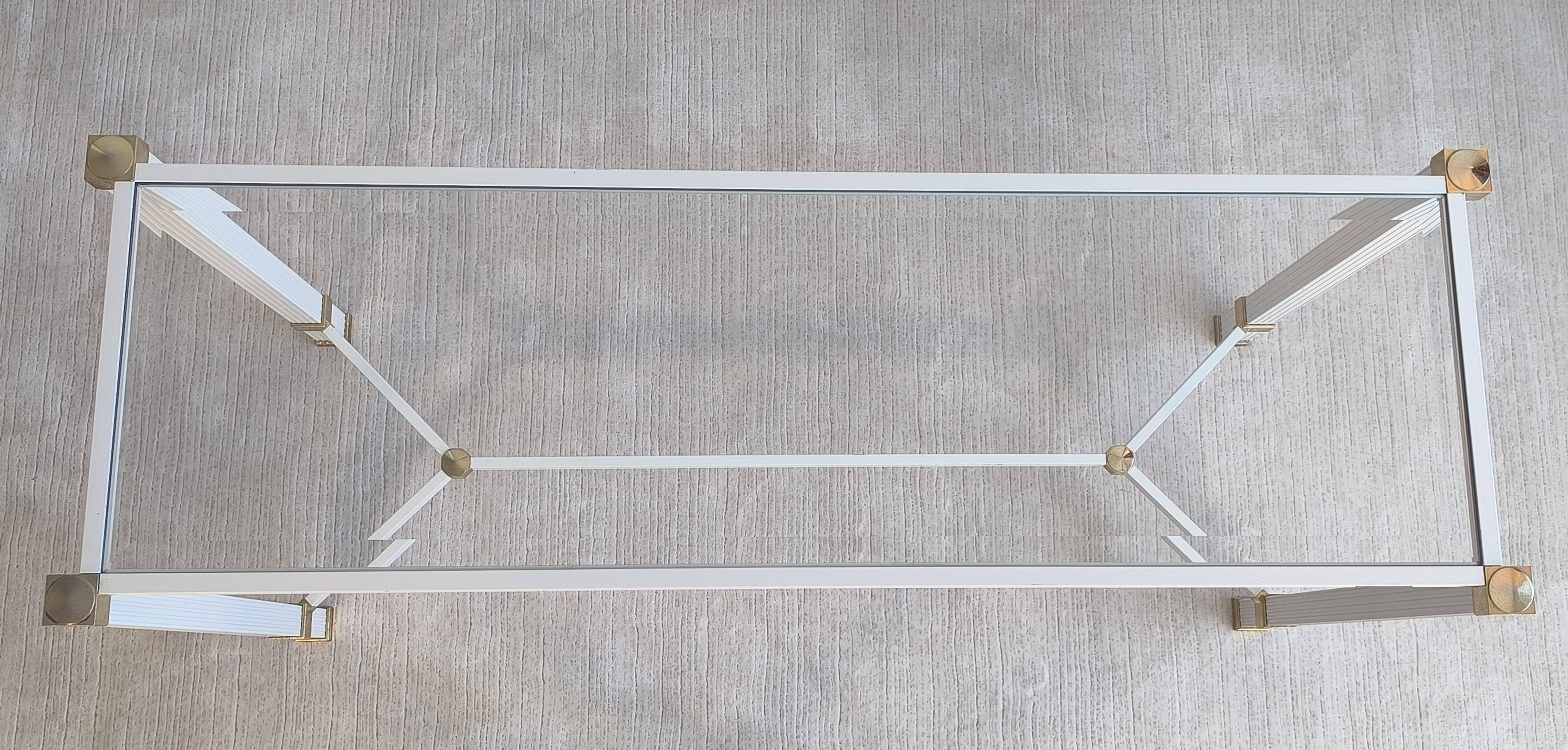 Iconique console à entretoise signée Pierre Vandel Paris