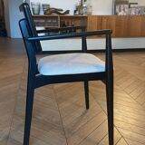 Dining chair in canage and fabric