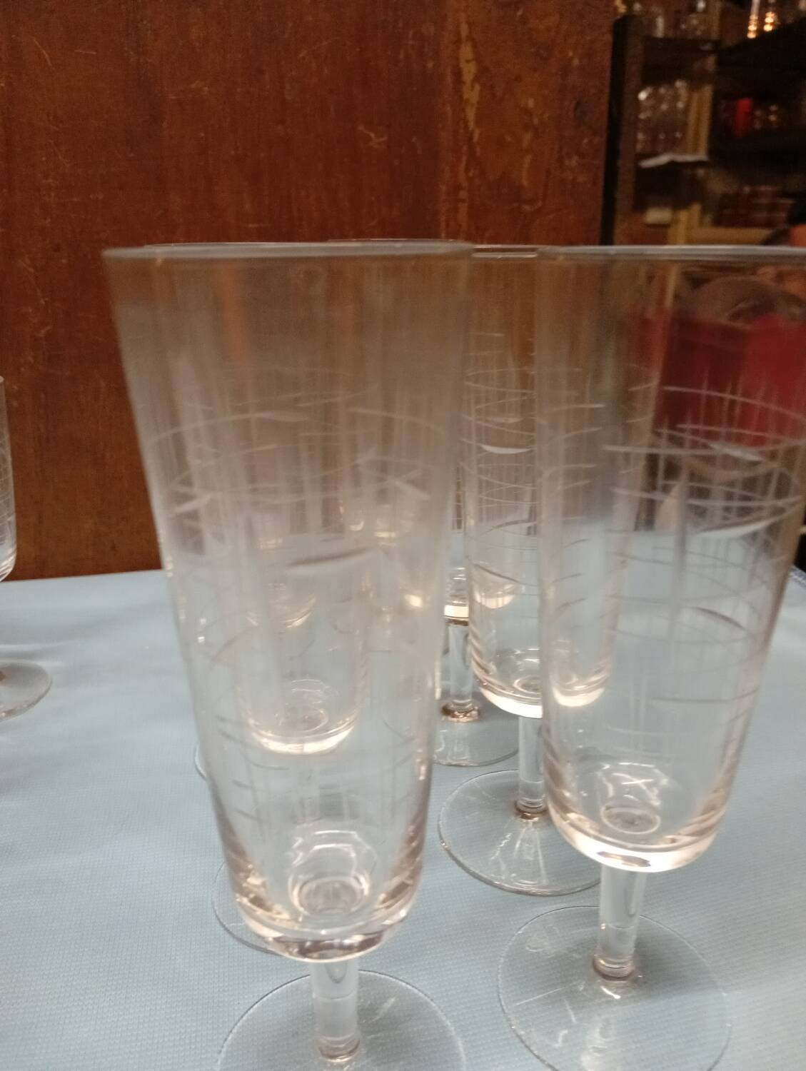Vintage stemmed glasses
