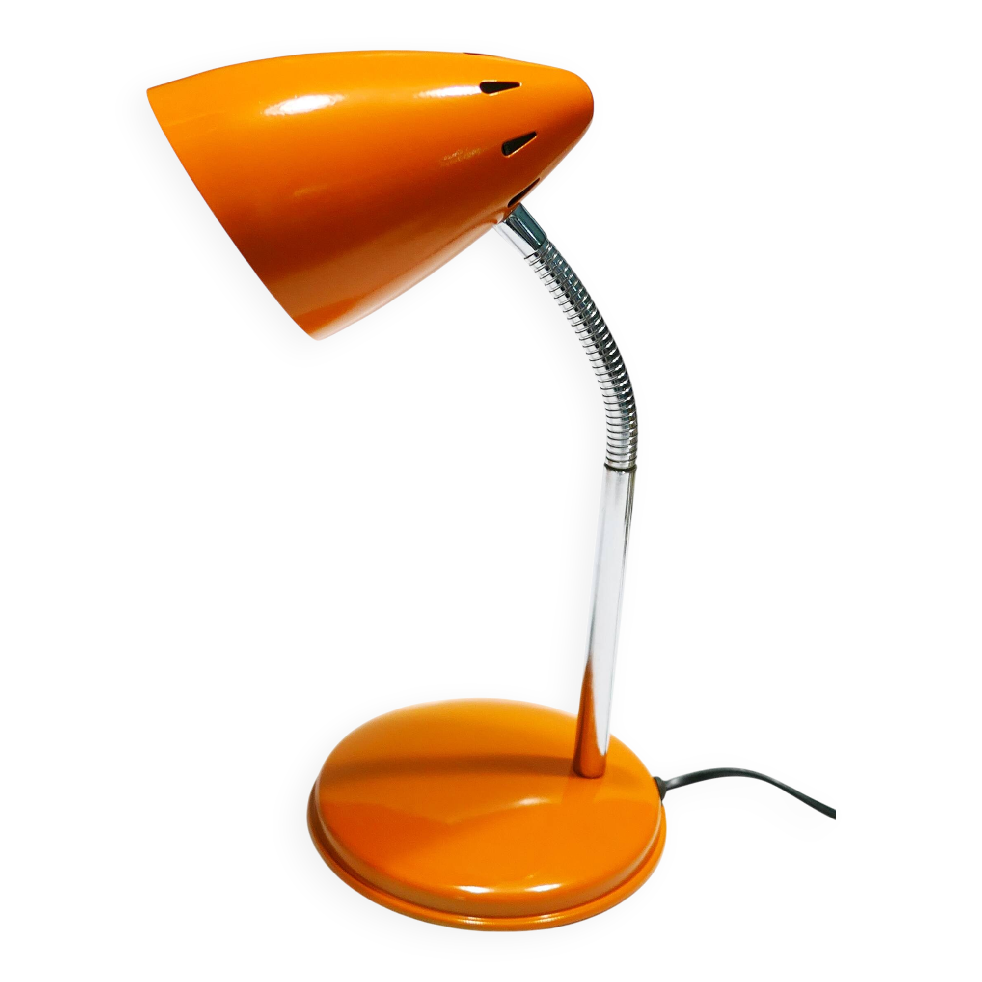 Lampe de bureau orange vintage années 70-80's