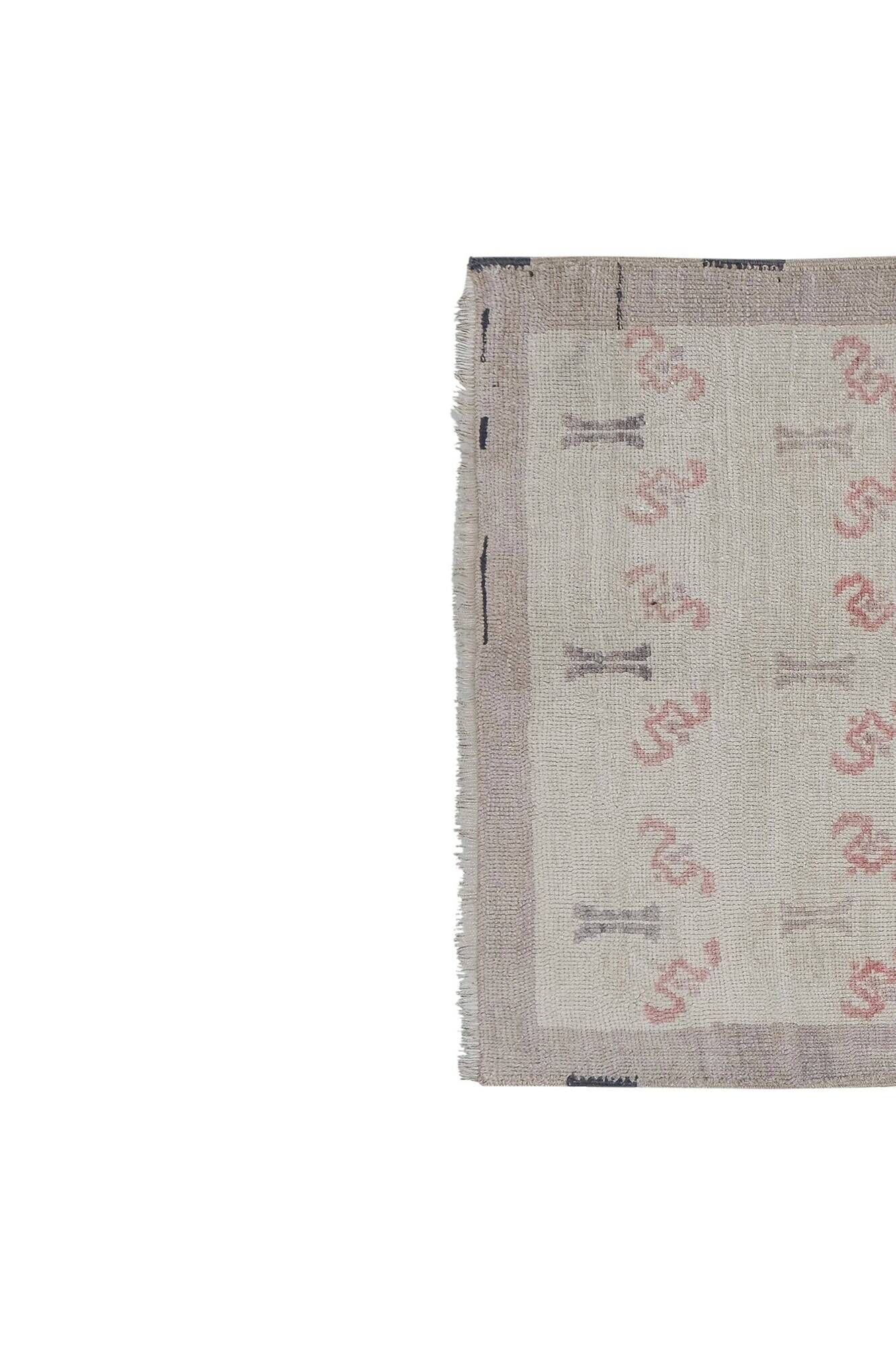 Vintage Turkish Oushak rug 93x184 cm
