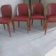 Suite 4 chaises gondole art déco 1950