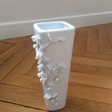 Faience white vase