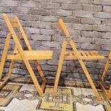 Set de 4 chaises pliantes dépareillées vintage