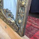 Napoleon III style mirror with gilt brass side panels