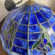 Grande suspension  en verre vitrail style Tiffany