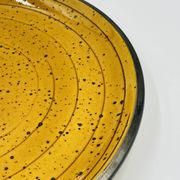 Vintage speckled yellow Palma plate Boch La Louvière