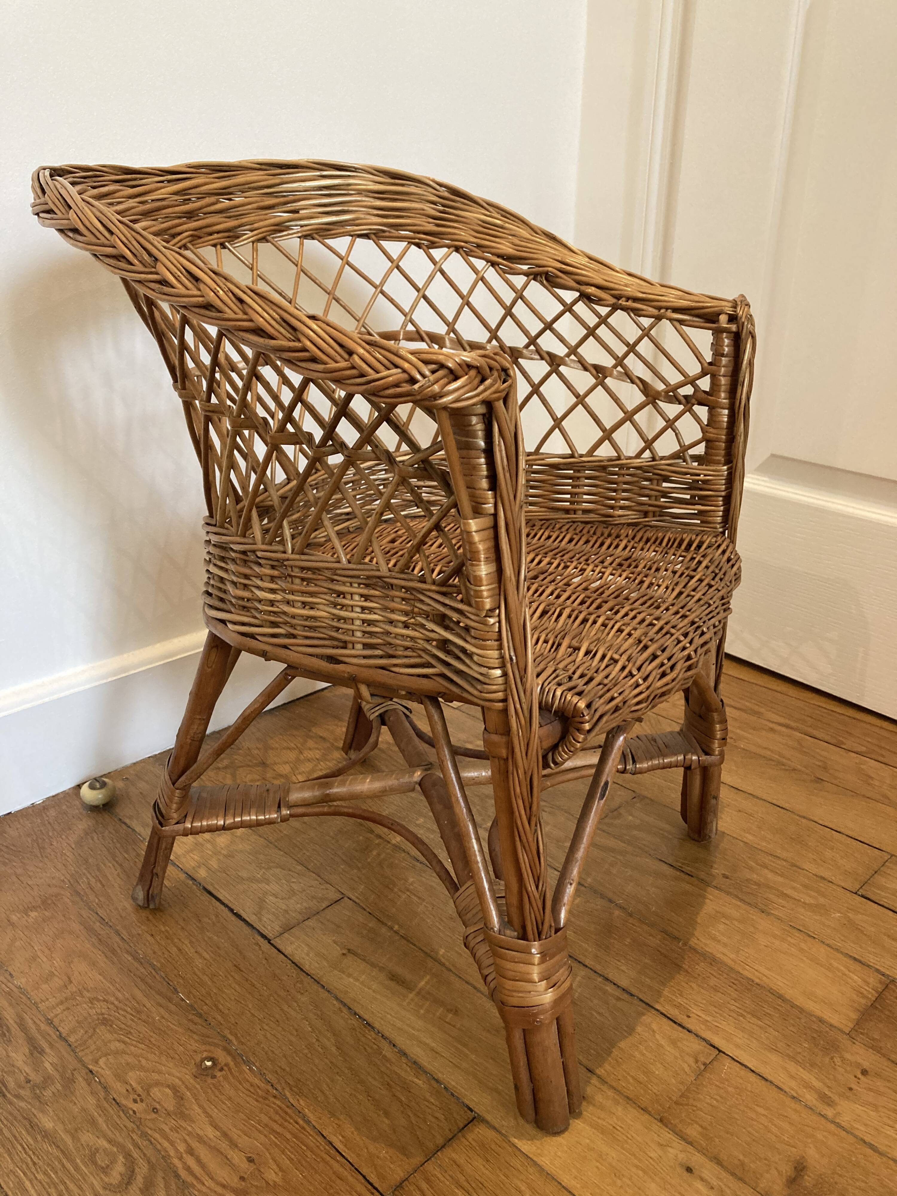 Wicker children's chair