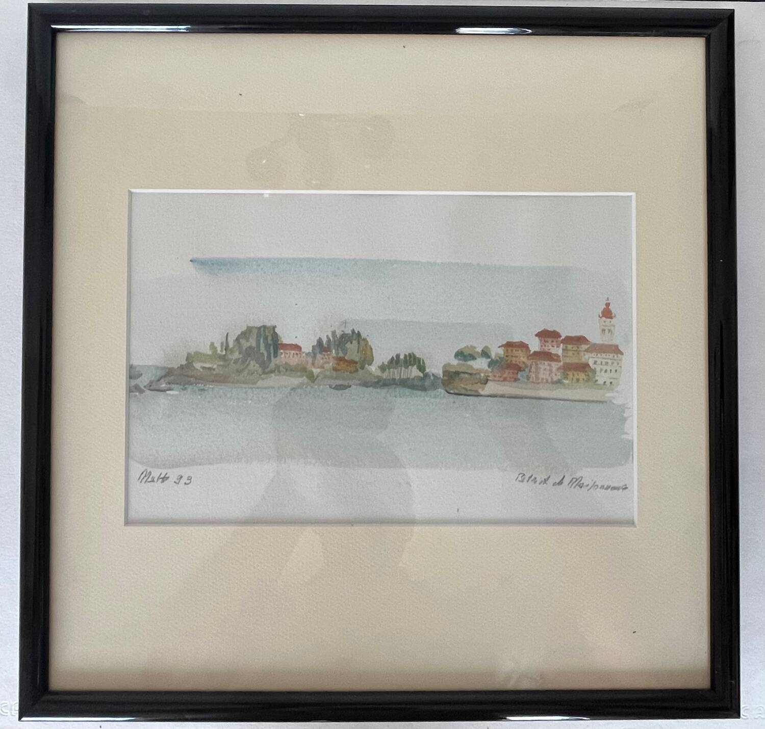 Watercolor representing the island of Malta signed B de Maisonneuve