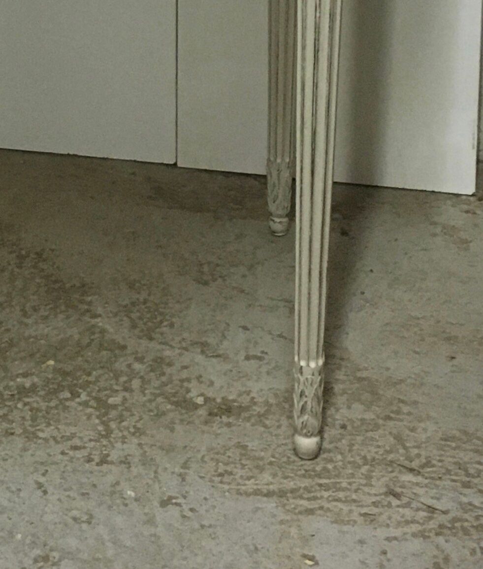 Four-foot white side table