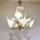 Murano Glass Canna Lily Chandelier, 1970s
