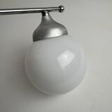 VINTAGE METAL AND OPALINE WALL LIGHT