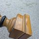 Pair of large Le Dauphin Verdennes lamps made of turned wood from the 1970s.