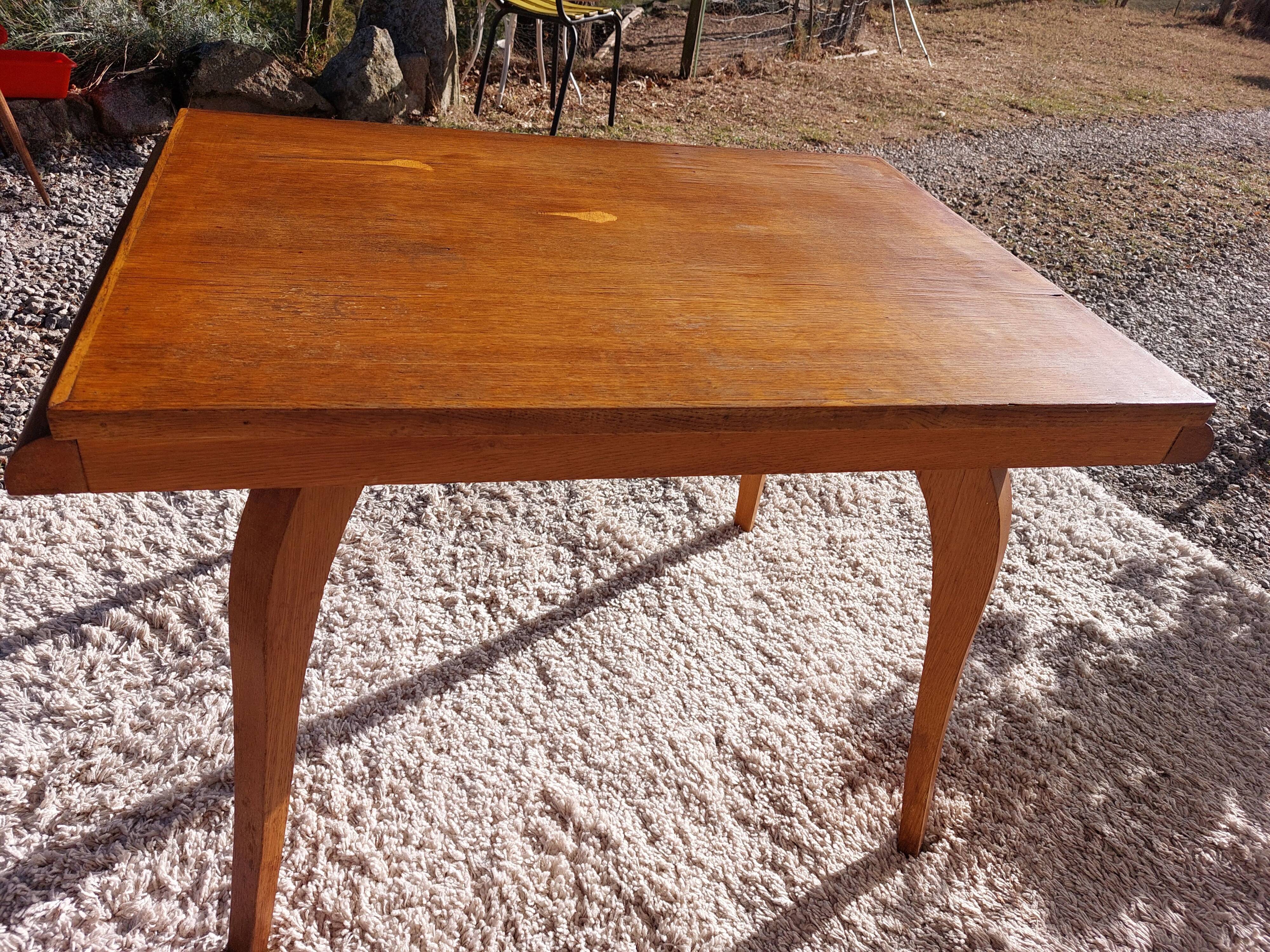 Table or desk, golden honey, curved legs