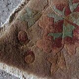 Antique Chinese carpet Art Deco handmade 30cm x 53cm 1920s