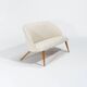 1940’s Swedish Mid-Century Sofa in Cream Bouclé