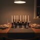 Set de 7 porte-bougies noirs design Koziol Hommage 2005 Allemagne