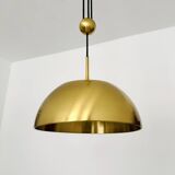 Breathtaking Brass Pendant Lamp with Counterweight by Florian Schulz
