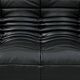 Togo 3-seater in Black Leather designed by M. Ducaroy for Ligne Roset