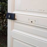 Communication door H219.5xL80cm, old panelled and moulded.