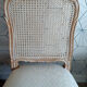 Set of 4 dining chairs in white ceruse wood Louis XV style