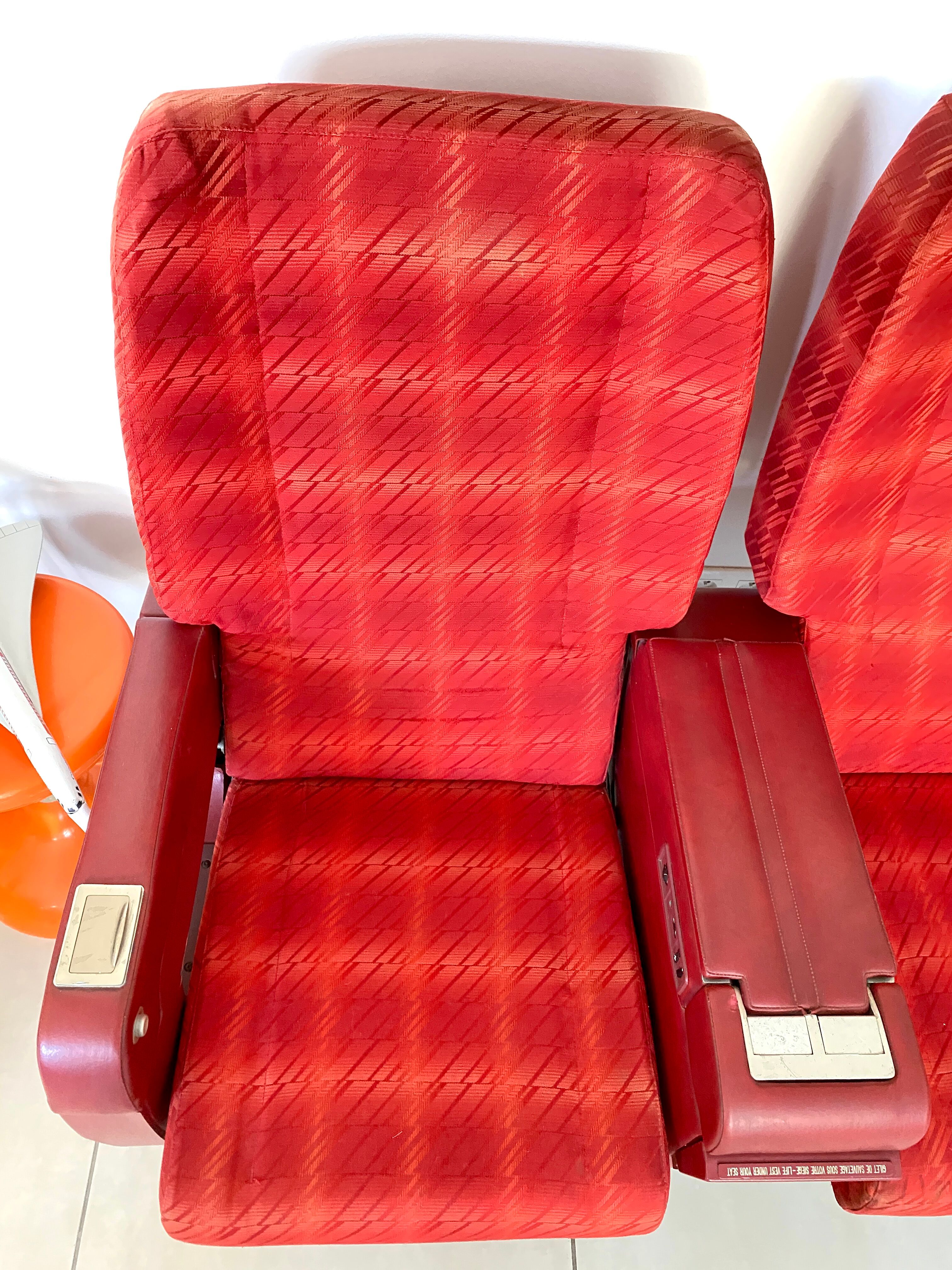 Vintage Air France aircraft chairs