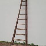 Double ladder for market gardening, fruit harvest, old wooden picking - 3m65