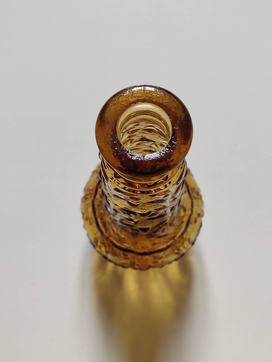 Vintage amber glass bottle