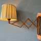 Wall lamp scissors in teak wood