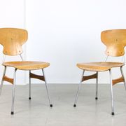 Mid-century plywood chairs by niko kralj, set of 2