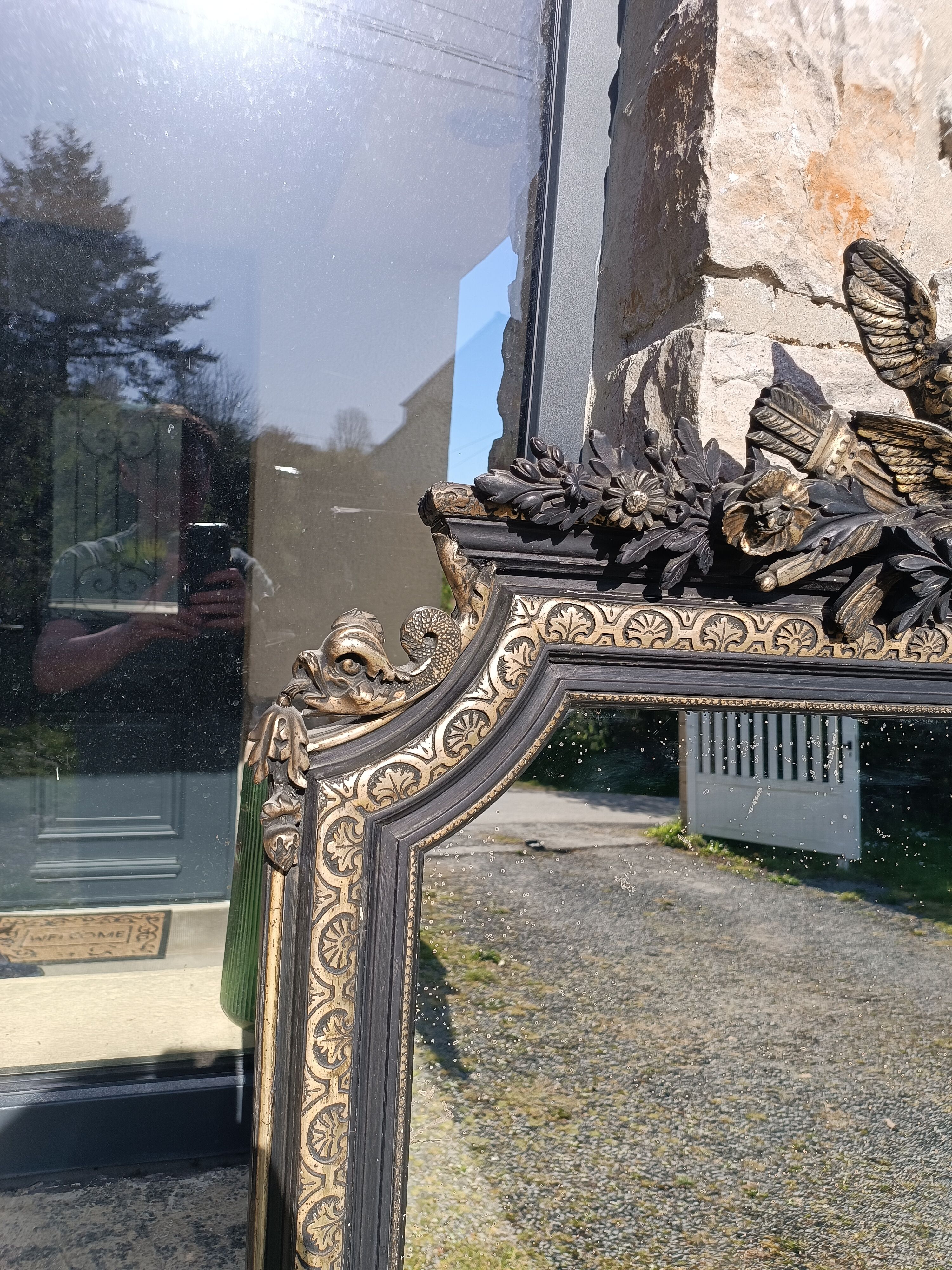 Antique mirror 168/88 cm