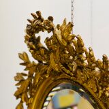 Miroir Louis XVI bois doré - fin XIX eme