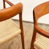 Armchairs, Niels O. Møller, J.L. Moller, Model 56, Set of 2,Denmark, 1950s