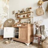 Vaisselier, buffet 2 portes en châtaignier