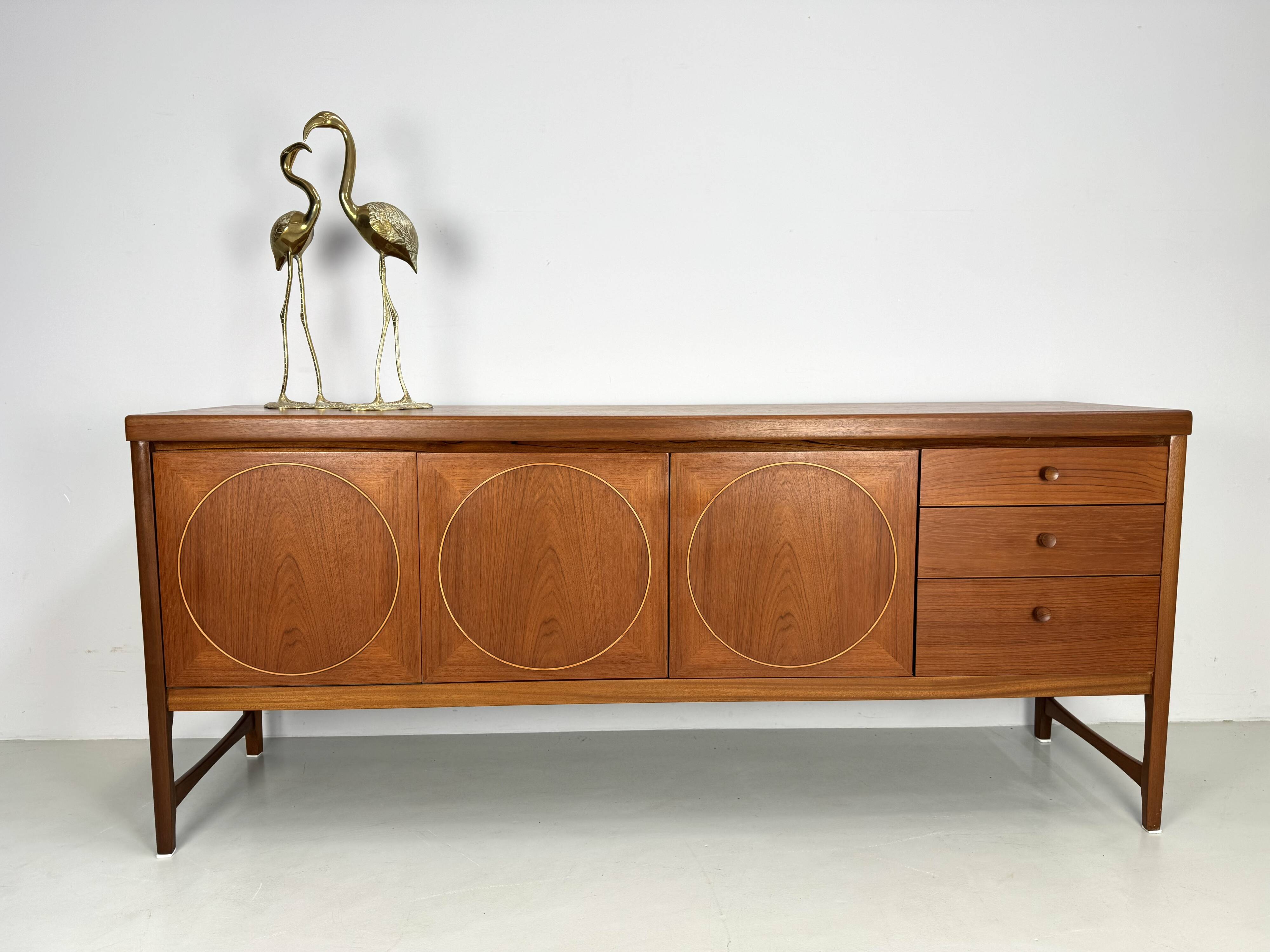 Unique vintage teak sideboard from the 1960s, produced by Nathan, model "Ci