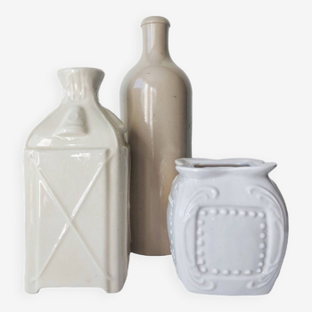 Trio ceramic vases