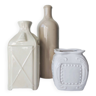 Trio ceramic vases