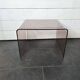Smoked plexiglass side table from the 70s